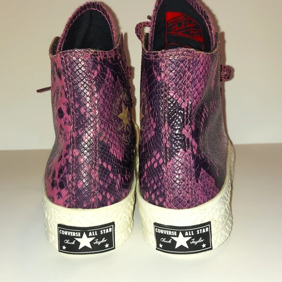 Converse Chuck Taylor Snake Print Leather High Top Sneakers - Picture 3 of 8